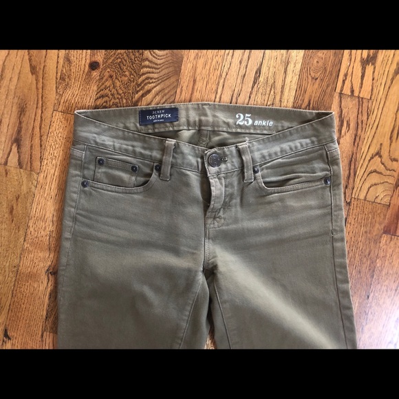 J. Crew toothpick pants in olive green - Picture 2 of 2